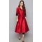 Woven Work Red Color Art Silk Party Wear Designer Readymade Kurti With Bottom -6025166469