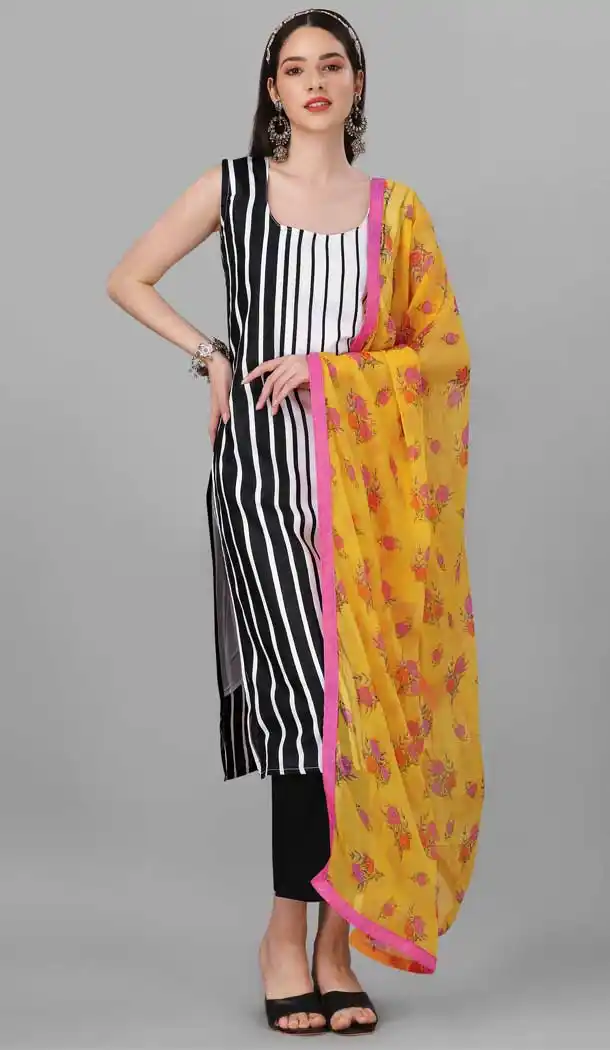 Multi Color Chanderi Cotton Digital Print Work Festival Wear Salwar Kameez -6044166640