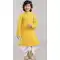 Yellow Color Georgette Mirror Work Designer Kid's Kurta Pajama -6068166888