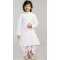 White Color Georgette Mirror Work Designer Kid's Kurta Pajama -6068166890