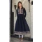 Navy Blue Color Rayon Digital Print Work Designer Readymade Kurti -6082167077