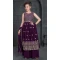 Purple Color Georgette Embroidery Work Designer Girls Salwar Kameez -6086167099
