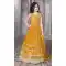 Mustard Color Georgette Embroidery Work Designer Kids Girls Lehenga Choli -6087167106