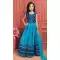 Soft Chinon Silk Sequence work Teal Blue Color Designer Girls Lehenga Choli -6088167108