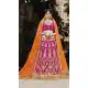 Women Rani Color Satin A Line Engagement Lehenga with beautified embroidery designs | FHBE0850854