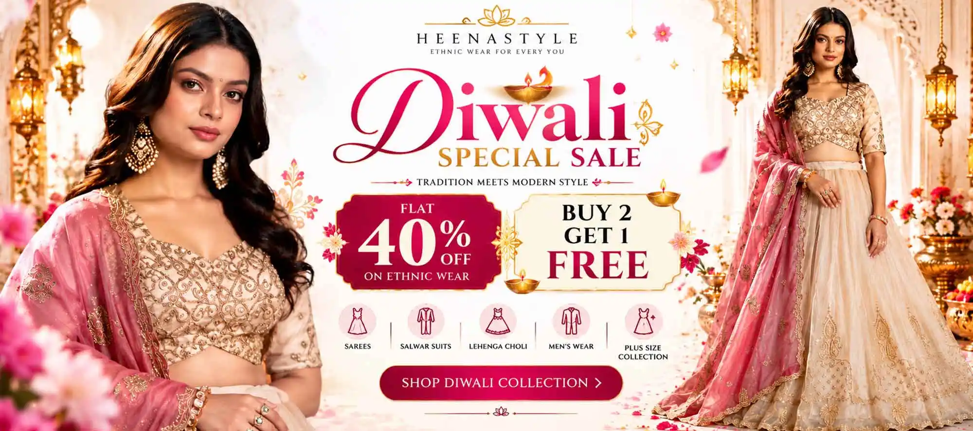 Diwali Special OFFER BUY 2 GET 1 FREE + EXTRA 50% OFF