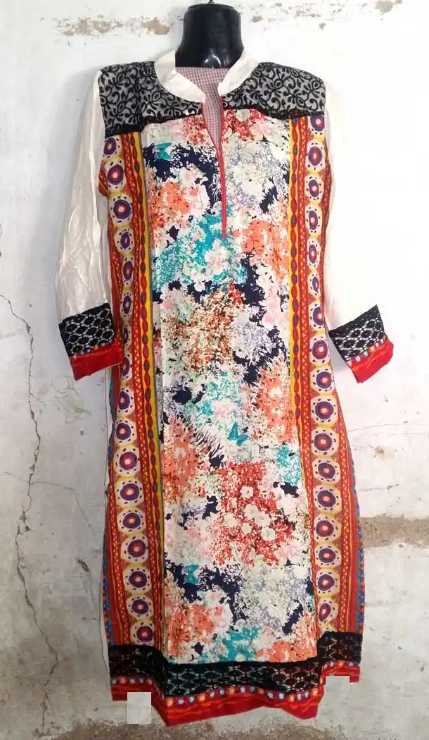 Multi Color Silk Party Readymade Kurtis | FH5555146