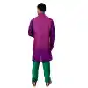 Mens Cotton Silk Purple Kurta Pajama with Nehru Jecket | FHK13465479