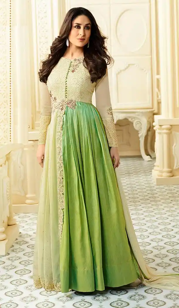 Kareena Kapoor Off White Paper Silk Long Salwar Kameez | FHK13275485