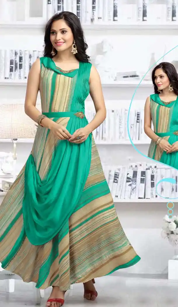 Cotton Silk Digital Printed Pink Color Straight Readymade Kurtis | FHRK248928671