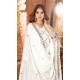 Women Embroidery White Heavy Chinnon Silk Palazzo Suit - 13049210719