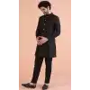 Women Dhupion Art Silk Black Mens Wear Indo Western Plus Size