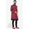 Women Mens Wear Indo Western Maroon Dhupion Art Silk Plus Size