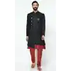 Women Black Mens Wear Indo Western Dhupion Art Silk Plus Size