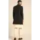 Women Dhupion Art Silk Mens Wear Indo Western Black - 13116211056