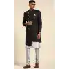 Women Black Dhupion Art Silk Mens Wear Indo Western Plus Size