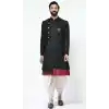 Women Black Mens Wear Indo Western Dhupion Art Silk Plus Size