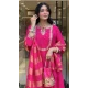 Women Pink Embroidery Heavy Viscose Roman Silk Salwar Suit - 13209211539