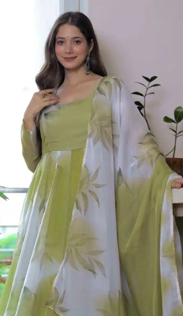 Women Pure Soft Organza Multi Printed Work Salwar Suit - 13525213314