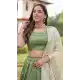 Gold Crush Silk Green Zari Sequin Lehenga Choli - 215686