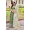 Buy Green Gold Crush Silk Zari Sequin Lehenga Choli Plus Size - 215686