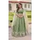 Gold Crush Silk Green Zari Sequin Lehenga Choli - 215686