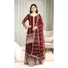 Buy Maroon Fendy Silk Palazzo Suit Plus Size Women - 216064