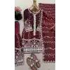 Buy Maroon Fendy Silk Palazzo Suit Plus Size Women - 216064