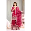 Shop Pink Fendy Silk Palazzo Suit Plus Size - 216065