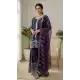 Purple Fendy Silk Palazzo Suit with Sequence Work – 216066