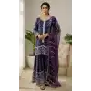 Buy Purple Fendy Silk Palazzo Suit Plus Size Women - 216066