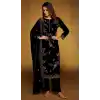 Buy Black Velvet Pakistani Suit Plus Size Women - 216075