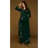 Shop Green Velvet Pakistani Suit Plus Size Women - 216078