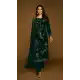 Green Velvet Pakistani Suit with Embroidery Work – 216078
