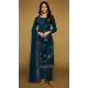 Teal Blue Velvet Pakistani Suit with Embroidery Work – 216080