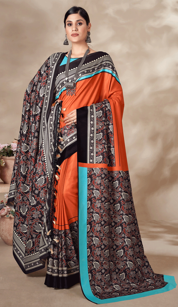 Traditional Digital Printed Pashmina Multi Color Casual Wear Saree - 8306181720