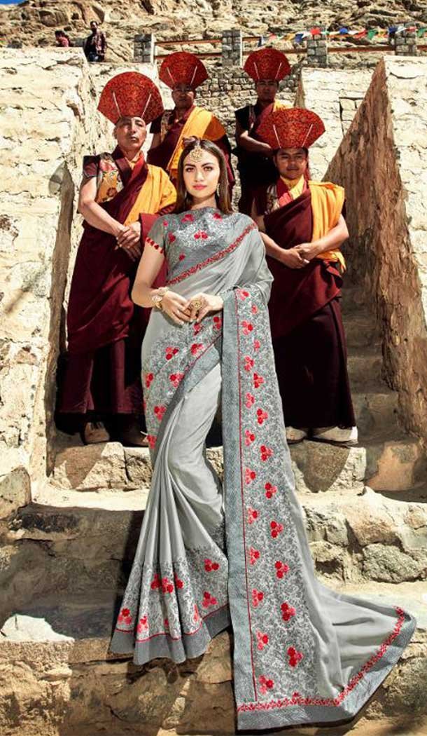 Grey indian women sarees in US,UK