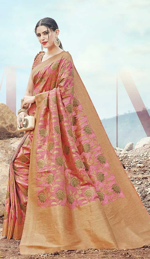 designer banarasi silk plus size saree under 1000 -9134108454