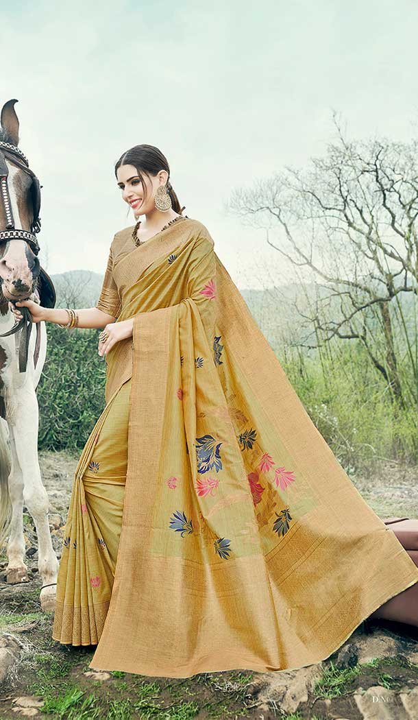 banarasi silk plus size saree & price for nepal -9134108456